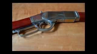 Winchester 1873 rifle homemade replica nonfiringwmv [upl. by Carny677]