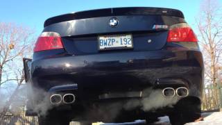 BMW E60 Magnaflow Quad Exhaust Sound [upl. by Winer400]