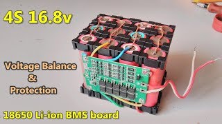 4s 168v 40A BMS 18650 Li ion battery Pack  voltage balance with protection board  POWER GEN [upl. by Marje]