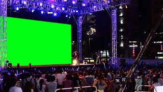 Concert Stage amp Crowd with Green Screen Backdrop [upl. by Humfrid217]