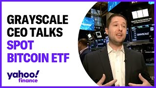 Grayscale CEO discusses spot bitcoin ETF approval [upl. by Idnek299]