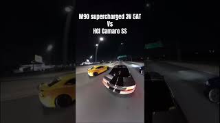 M90 3V 5AT vs HCI Camaro SS  Roll Race [upl. by Mloclam]