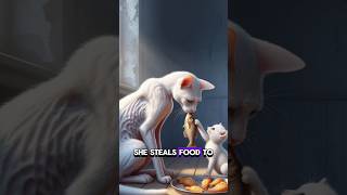 Poor mother steals food for her son cat ai viral shorts [upl. by Leinehtan]