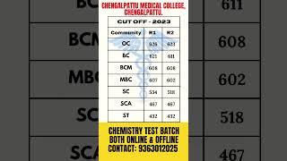 Chengalpattu Medical College  CutOff  NEET 2024  tnmedicalselection2024 tnmedicalselection [upl. by Jacinta969]