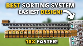 Minecraft EASY Automatic Sorting System  Auto sorter 121 [upl. by Aribold951]