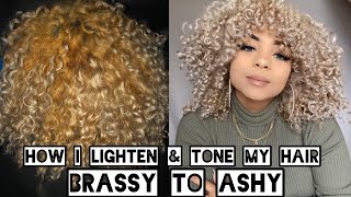 How To Bleach Curly Hair At Home PART 1 Wella toners  Curlyglorii [upl. by Jerry]