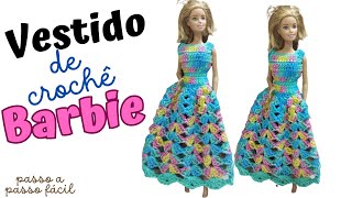 VESTIDO ARCO IRIS DE CROCHÊ BARBIE barbiedoll [upl. by Linetta886]