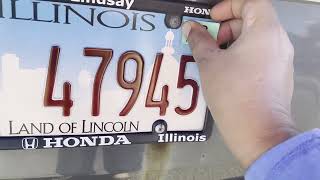 US Illinois  Car License Plate Renew [upl. by Aneekal273]