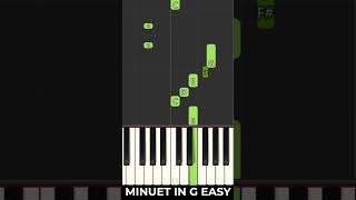 Minuet in G Bach EASY SLOW [upl. by Ibrad]