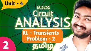 RL Transients Problem in Tamil Unit 4 Transients Resonance in RLC Circuits EC3251 Circuit Analysis [upl. by Nedaj]