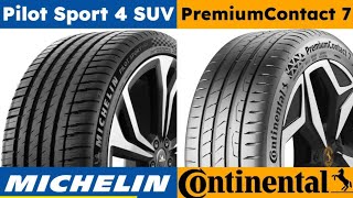 Michelin Pilot Sport 4 SUV vs Continental PremiumContact 7 [upl. by Chip]