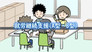 就労継続支援（A型・B型）  動画でわかる障がい者福祉制度・サービス [upl. by Dnomrej13]