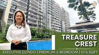 Singapore Condo Property Home Tour  Treasure Crest  Executive Condo  3 Bedroom 1076 sqft by Dione [upl. by Mailliwnhoj]