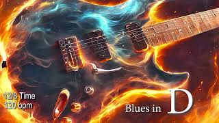 Blues in D  Backing Track [upl. by Youngman]