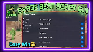 Roblox Evade Script Gui Pastebin 2024  No Key  Esp bot Auto Revive amp More  Arceus X [upl. by Rew]