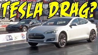 Tesla P85D Drag Strip DOMINATION [upl. by Harpole]