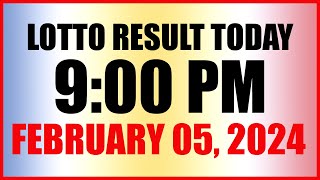 Lotto Result Today 9pm Draw February 5 2024 Swertres Ez2 Pcso [upl. by Esinet]