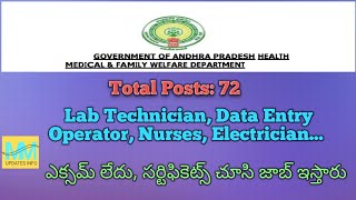 Attender posts Lab technician Nurse posts  Government Hospital Anantapur  MM updates info [upl. by Melbourne]