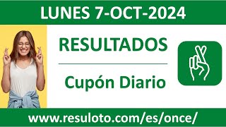 Resultado del sorteo Cupon Diario del lunes 7 de octubre de 2024 [upl. by Murtha337]