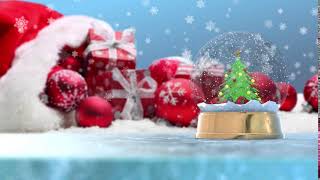 Free Background Video Loop Christmas Snow Globe [upl. by Daphene]