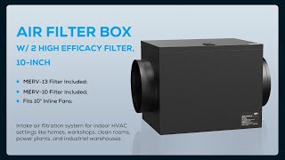 Air filter box w2 high efficacy filter 10inch [upl. by Elburr831]