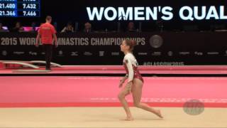 GRIESSER Leah GER  2015 Artistic Worlds  Qualifications Floor Exercise [upl. by Giglio]