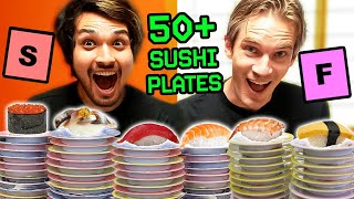 I Tried EVERY Sushi in Japan ft PewDiePie [upl. by Beeck]