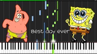 Sponge Bob  Best day ever  piano tutorial [upl. by Wardieu364]