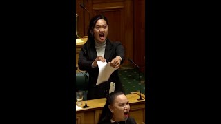 Haka performed by Māori lawmakers suspends parliament session Shorts [upl. by Noreht]