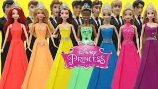 Play Doh Disney Prince and Princess Prom Outfits Inspired Costumes [upl. by Ddej244]