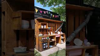 DIY Matschküche bauen  so einfach ist es 😱 matschküchediy matschküche matschtisch gartenideen [upl. by Ellehcor984]