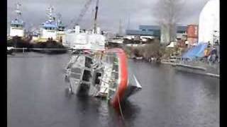 Coast Guard Response Boat SelfRighting Test [upl. by Ullyot]