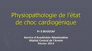 PHYSIOPATHOLOGIE de l’état de choc cardiogénique [upl. by Namijneb]