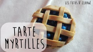 Tutoriel 18  Réaliser une tarte aux myrtilles en Fimo [upl. by Aneehsal]