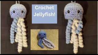 CROCHET JELLYFISH TUTORIAL WITH PATTERN  fun amigurumi [upl. by Joliet]