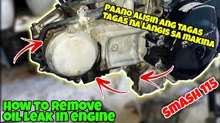 PAANO ALISIN ANG TAGAS NA LANGIS SA SMASH 115  HOW TO REMOVE OIL LEAK IN SMASH 115 USING TEFLONTAPE [upl. by Brahear]