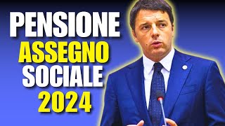 LA PENSIONE PER CHI NON HA LAVORATO ASSEGNO SOCIALE 2024 Ecco le Cifre [upl. by Ahsiad]