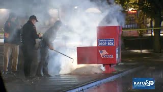 🚨Ballot drop boxes with completed votes set on fire in Vancouver WA and Portland O [upl. by Akimit]