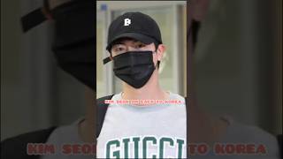 KIM SEOK JIN AT AIRPORT 🛬GUCCI BOY BACK TO KOREA 😍🎉JIN LOOKS HOT 🔥🥵 [upl. by Remsen]