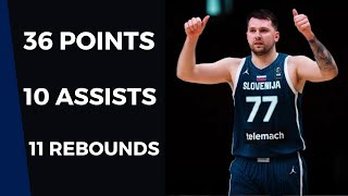 Luka Doncic Highlights vs New Zealand July 4th 2024 [upl. by Irab]