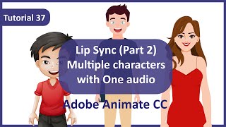 Adobe Animate CC 2024 Lip Sync multiple characters with one audio Hindi  Urdu [upl. by Carissa]