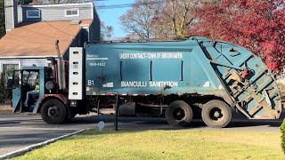 Town of Brookhaven CCC McNeilus Garbage Truck B1 Picking Up Trash [upl. by Ssur688]