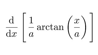 Derivative of 1aarctanxa [upl. by Ellehcsor780]