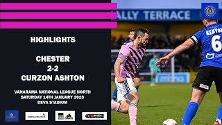 Highlights  Chester 22 Curzon Ashton  Vanarama National League North [upl. by Eijneb]