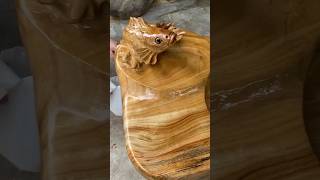 Wooden fish mouth table handicraft [upl. by Azar]