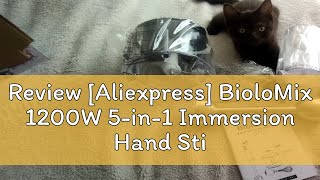 Review Aliexpress BioloMix 1200W 5in1 Immersion Hand Stick Blender Mixer Vegetable Meat Grinder [upl. by Yhtimit]