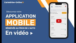 Carte Grise Online  Service Dimmatriculation en Ligne avec une Appli Mobile 📱🚗 [upl. by Stephana]