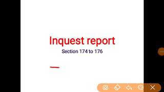 Inquest Report under section 174 of crpc and section 176 crpc [upl. by Tav]