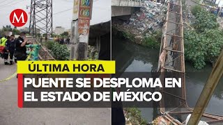 Puente peatonal colapsa en límites de Neza y Chimalhuacán hay 15 lesionados [upl. by Enak]