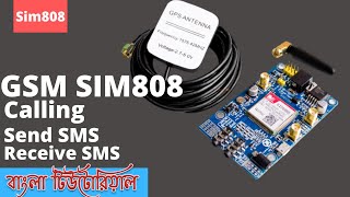 Gsm module project।GSM sim808 । Gsm sim808 module with arduino make callingsend SMSReceive SMS [upl. by Aisilef]